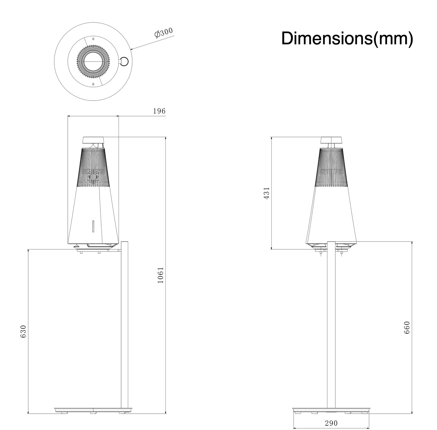 BeoSound 2 Floor Stand - Silver