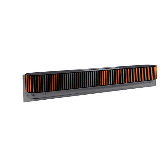 BeoSound Theatre Aluminium-Cover Cosmic Orange von Tegrino Studio mit eloxiertem Aluminium-Finish in warmem Orangeton