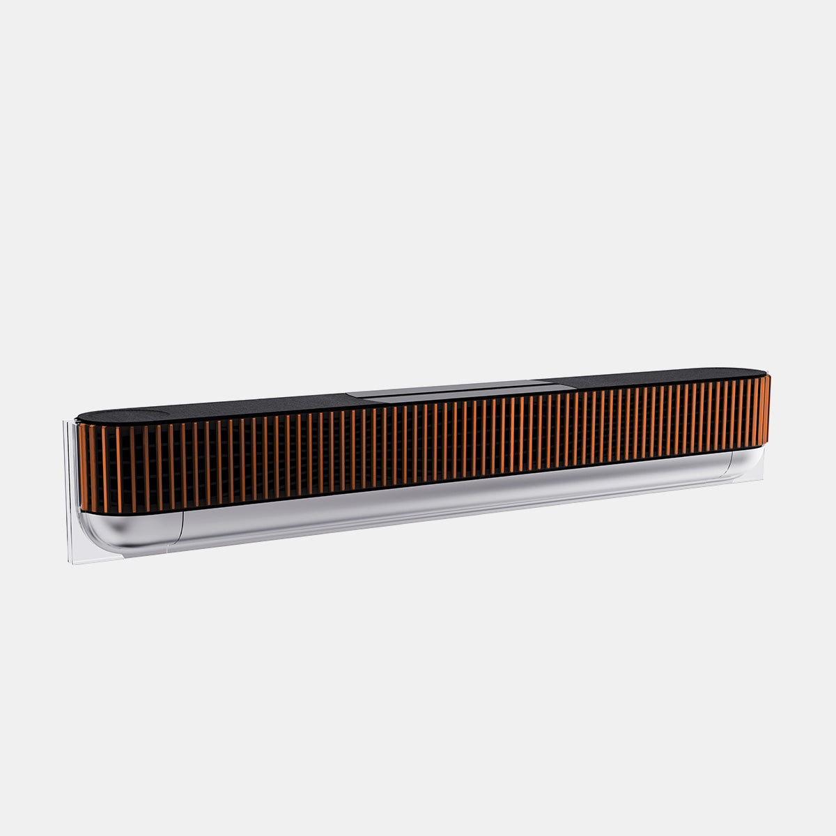 BeoSound Theatre Aluminium-Cover Cosmic Orange von Tegrino Studio mit eloxiertem Aluminium-Finish in warmem Orangeton