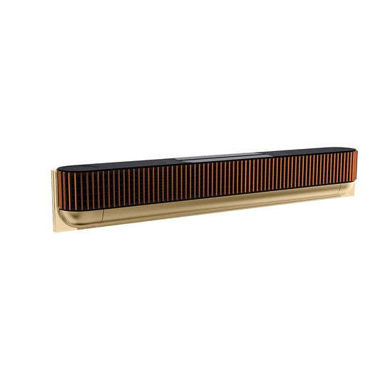 BeoSound Theatre Aluminium-Cover Cosmic Orange von Tegrino Studio mit eloxiertem Aluminium-Finish in warmem Orangeton