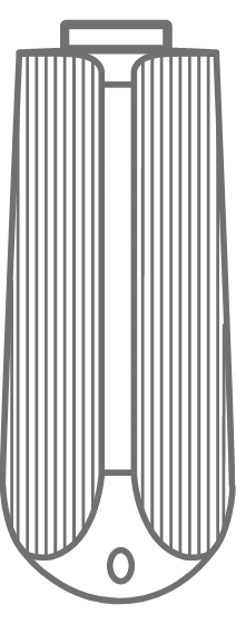 Bang & Olufsen BeoLab 50 speaker outline illustration showing tall capsule-shaped floor-standing form
