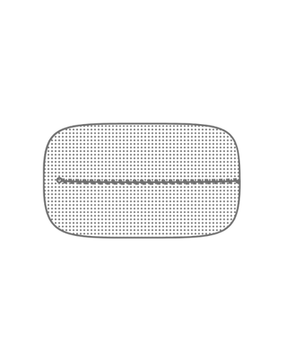 Bang & Olufsen BeoPlay A6 speaker outline illustration showing compact rounded rectangular form in dark background