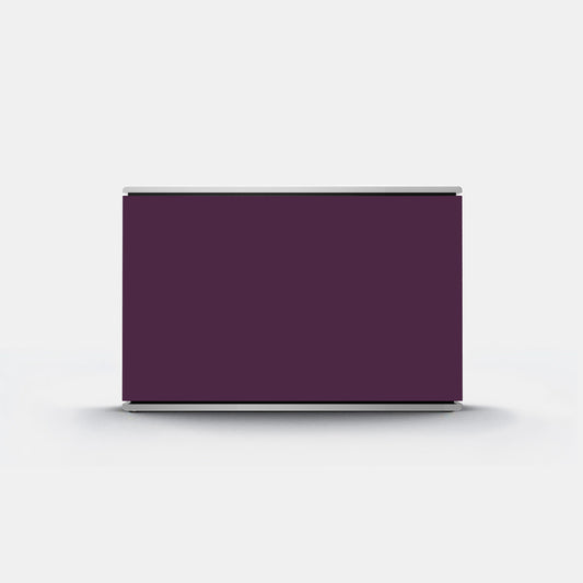 Bang & Olufsen Beosound Level speaker cover Damson by Tegrino Studio, a deep damson purple printed on acoustically transparent fabric