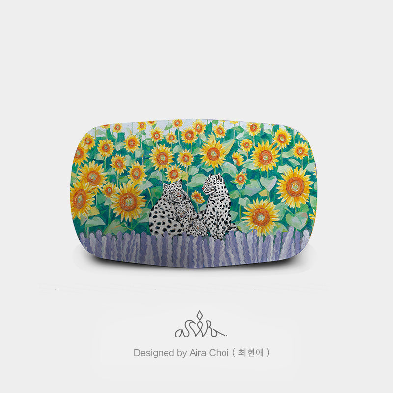 BeoPlay A6 Cover - Snow Leopard Family in Sunflower Field