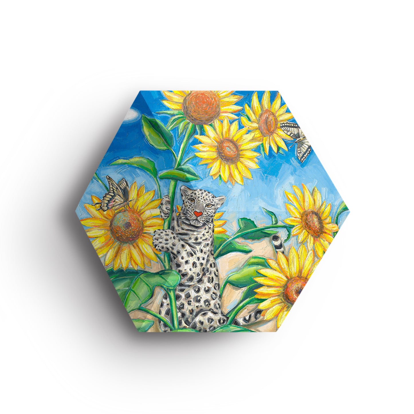 BeoSound Shape Cover - The snow leopard and a butterfly